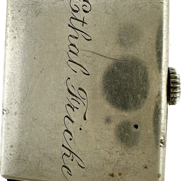 Vintage Transport Men's Mechanical Wristwatch Swiss Large Rectangular Art Deco - Picture 6 of 6